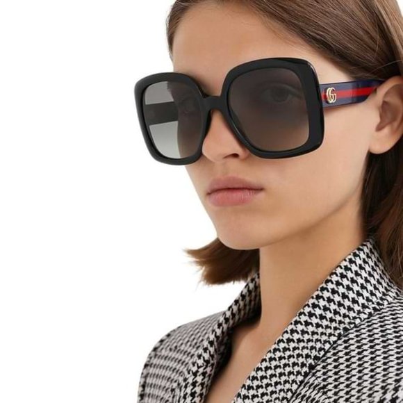 NEW GUCCI GG0713S 001 BLACK BLUE GREY GRADIENT AUTHENTIC SUNGLASSES main image 14